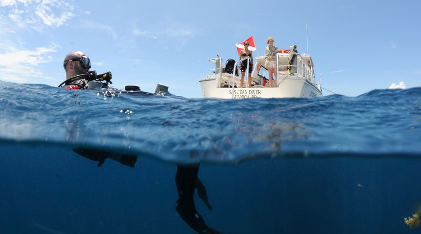 The waters off the southwest coast of Guanica are as warm, blue welcoming as you will find anywhere.