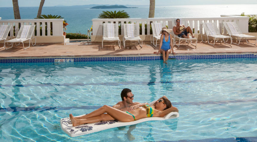 The main pool at El Conquistador, A Waldorf Astoria Resort and Spa, in Fajardo.