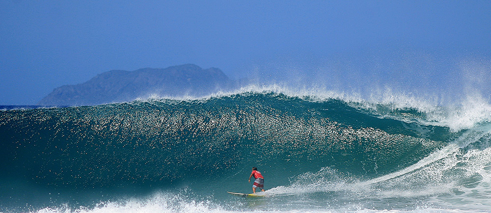 Ernesto Zambrana, owner of Zambrana Surfboards, tests his own products to know what works.