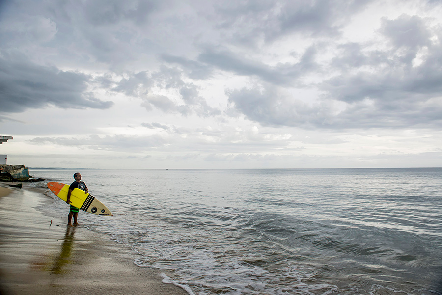 Ernesto Zambrana, owner of Zambrana Surfboards, test his own products to know what works.