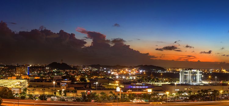 A panoramic view of Plaza Las Americas.